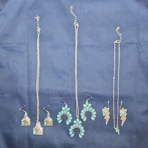 Turquoise and Silver Jewelry Set